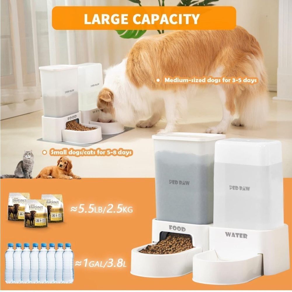 PED PAW Dogs and Cats Automatic Feeder and Water Set - Picture 3 of 7